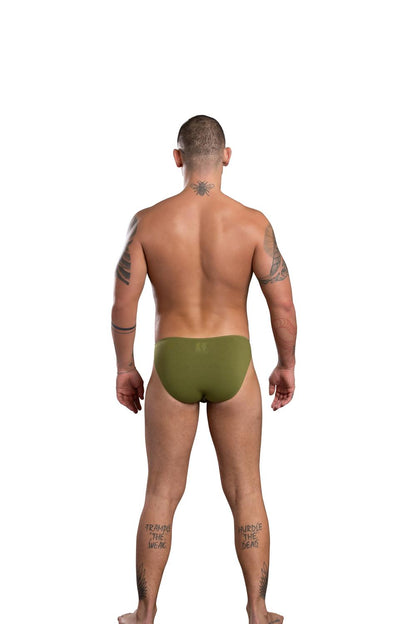 Andrew Christian Deep V-Cut Brief w/ ALMOST NAKED® Olive