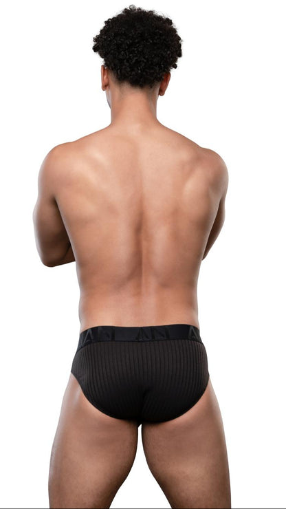 Andrew Christian Essential Rib Brief w/ ALMOST NAKED® Black