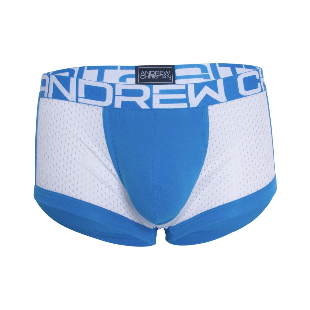 Andrew Christian SHOW-IT® Sports Mesh Boxer Elect Blue/White