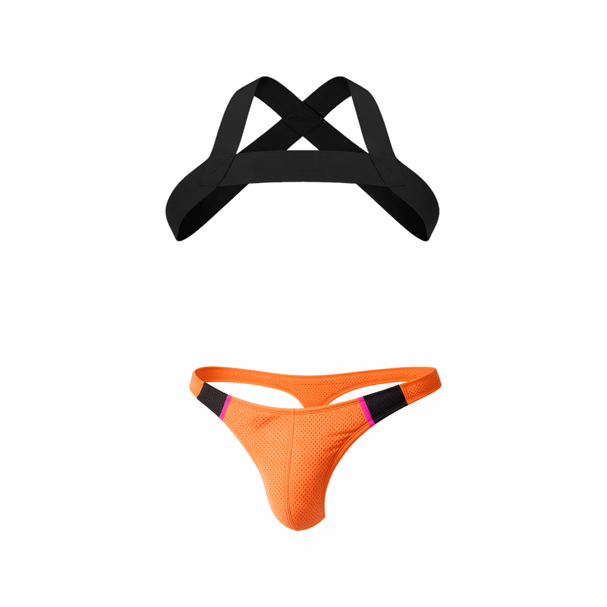 Barcode Berlin Multipack 1x RONAK Thong Orange + 1x MATT Harness Black