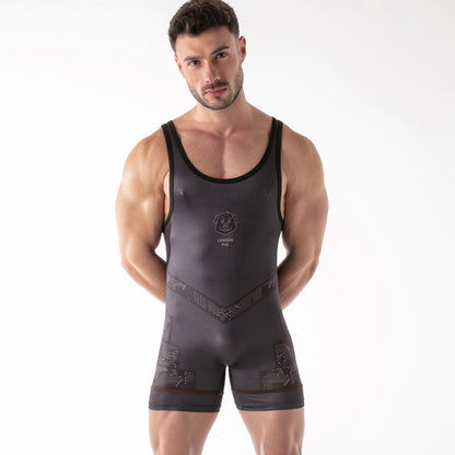 LEADER ID Party Singlet Pig Black/Brown