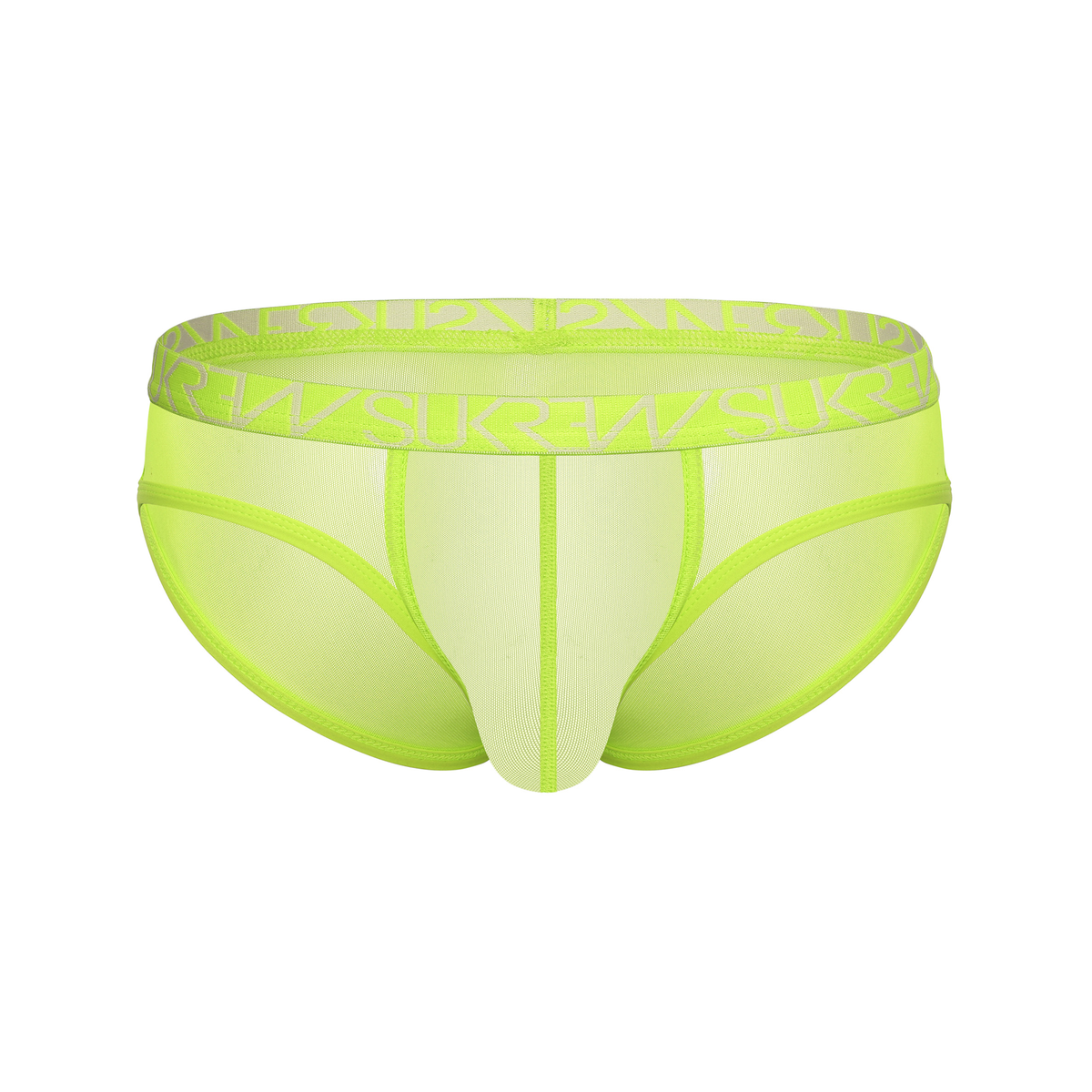 SUKREW Sheer Low-rise Brief Acid Yellow